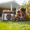 Maison pour Chat en bois avec toit bitumé et entrée en forme d'oreilles de chat Gris