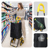 Chariot de courses pliable avec siege Jaune - VOUNOT FR
