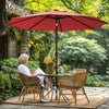 Parasol inclinable 2.70 x 2.40m avec housse de protection rouge