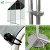 Enclos poulailler en metal galvanise et grillage avec bache PE 300x200x200cm