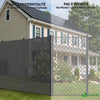 Brise vue occultant en HDPE 90g/m² 1.8x10m avec attaches de fixation gris