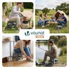 Tabouret pliant antiderapant 32x25x22 cm plastique gris - VOUNOT FR