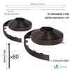 Bordure de jardin PVC flexible 40m avec piquets marron