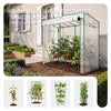 Serre de jardin Serre tomates avec porte et fenetres moustiquaire bache PE renforcee 135g/m2 200x77x170cm Blanc - VOUNOT FR