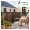 Clôture en canisse PVC 100x500cm imitation osier marron - VOUNOT FR