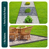 Bordure de jardin PE haute flexible 10M avec piquets gris