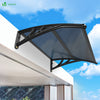 Auvent de porte marquise 100x80 cm en Polycarbonate anti UV Anthracite - VOUNOT FR