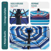 Parasol de jardin 2m avec ancrage sol et sac de transport Bleu mixte - VOUNOT FR