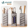 Porte-parapluies Metal avec bac de recuperation eau et 4 Crochets Motif Diagonal 15.5 x 15.5 x 43.5 cm beige - VOUNOT FR