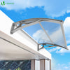 Auvent de porte marquise 100x80 cm transparent en Polycarbonate anti UV