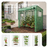 Serre de jardin Serre tomates avec porte et fenetres moustiquaire bache PE renforcee 135g/m2 200x77x170cm Vert - VOUNOT FR