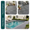 Lot de 11 dalles clipsables exterieures 30x30cm modulaire plastique anthracite - VOUNOT FR