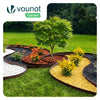 Bordure de jardin plastique flexible 10m avec piquets Marron - VOUNOT FR