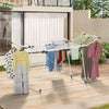 Sechoir a linge etendoir sur pied avec ailes hautes 175x92x106cm Blanc