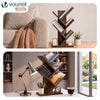 Bibliotheque Arbre etagere a Livres 30x16x60cm Marron Rustique