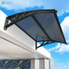 Auvent de porte marquise 120x80 cm en Polycarbonate anti UV Anthracite - VOUNOT FR