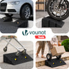 Lot de 2 Rampes de Trottoir en Polypropylene 25x27x13 cm Noir - VOUNOT FR