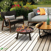 Brasero Exterieur en Metal avec Grille Tisonnier diametre 60cm noir
