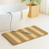 Lot de 2 Tapis de Bain Antidérapant chenille microfibre 60x90cm beige