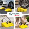 Lot de 2 Rampes de Trottoir en Polypropylene 25x27x13 cm Jaune - VOUNOT FR