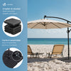 Lot de 4 dalles lestage parasol HDPE 60L eau - 100kg sable noires