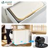 Panier a linge pliable 145L avec sac intérieur cadre bambou et couvercle beige - VOUNOT FR