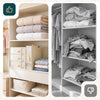 Lot de 6 Sacs de Rangement Drap de Lit Pliable 38,5x33x12cm Beige - VOUNOT FR