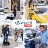 Pelle à Neige Démontable avec Manche en Aluminium avec Grattoir Télescopique Noir