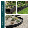 Lot de 175 pcs Bordure de jardin imitation pierre facile a installer 26.7m noir - VOUNOT FR