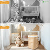 Panier a linge en bambou d’angle avec couvercle 58L