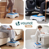 Marche pied antiderapant salle de bain empilable 43x33x11cm PP EVA bleu - VOUNOT FR