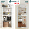 Etagères de rangement charge lourde robuste à 5 niveaux 70x30x150cm - VOUNOT FR