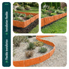Lot de 175 pcs Bordure de jardin imitation pierre facile a installer 26.7m terracotta - VOUNOT FR
