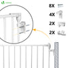 Barriere de securite cheminee pliable 3.75M 6 panneaux blanc