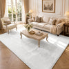 Tapis de salon poils ras doux antiderapant 200x300cm uni crème - VOUNOT FR