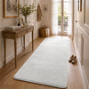 Tapis de salon poils ras doux antiderapant 80x200cm uni crème - VOUNOT FR