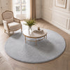Tapis de salon poils ras doux antiderapant ф160cm uni gris - VOUNOT FR