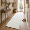 Tapis de salon poils ras doux antiderapant 60x180cm uni crème - VOUNOT FR
