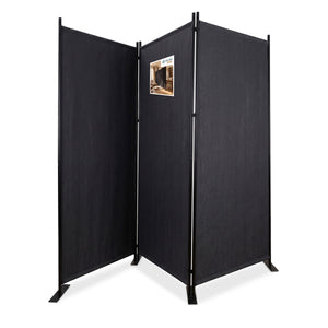 Paravent interieur separateur 3 panneaux autoportant pliable 262 x 30 x 173 cm Anthracite - VOUNOT FR