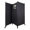 Paravent interieur separateur avec roue 3 panneaux autoportant pliable 262x 30 x 180 cm Anthracite - VOUNOT FR