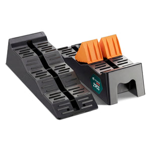 Lot 2 rampes nivellement voiture 5T cale d’acces PP 56x20x13cm noir - VOUNOT FR