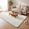 Tapis de salon poils ras doux antiderapant 140x200cm uni crème - VOUNOT FR