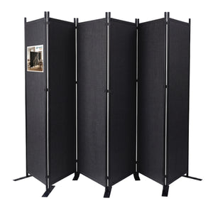 Paravent interieur separateur 6 panneaux autoportant pliable 340 x 30 x 164 cm Anthracite - VOUNOT FR