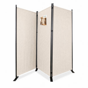 Paravent interieur separateur 3 panneaux autoportant pliable 262 x 30 x 173 cm Beige - VOUNOT FR