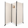 Paravent interieur separateur 3 panneaux autoportant pliable 262 x 30 x 173 cm Beige - VOUNOT FR