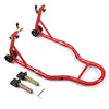 Bequille Moto roue arriere charge max 390 kg acier Rouge - VOUNOT FR