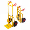Diable pliant chariot de transport avec roue pneumatique charge 200kg jaune - VOUNOT FR