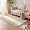 Tapis de salon poils ras doux antiderapant 80x150cm uni beige - VOUNOT FR
