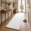 Tapis de salon poils ras doux antiderapant 60x180cm uni crème - VOUNOT FR