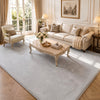 Tapis de salon poils ras doux antiderapant 240x340cm uni gris - VOUNOT FR